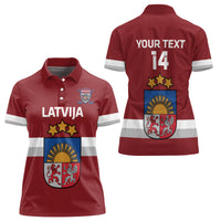 Custom Latvia Hockey Women Polo Shirt 2024 Go Latvija - Wonder Print Shop