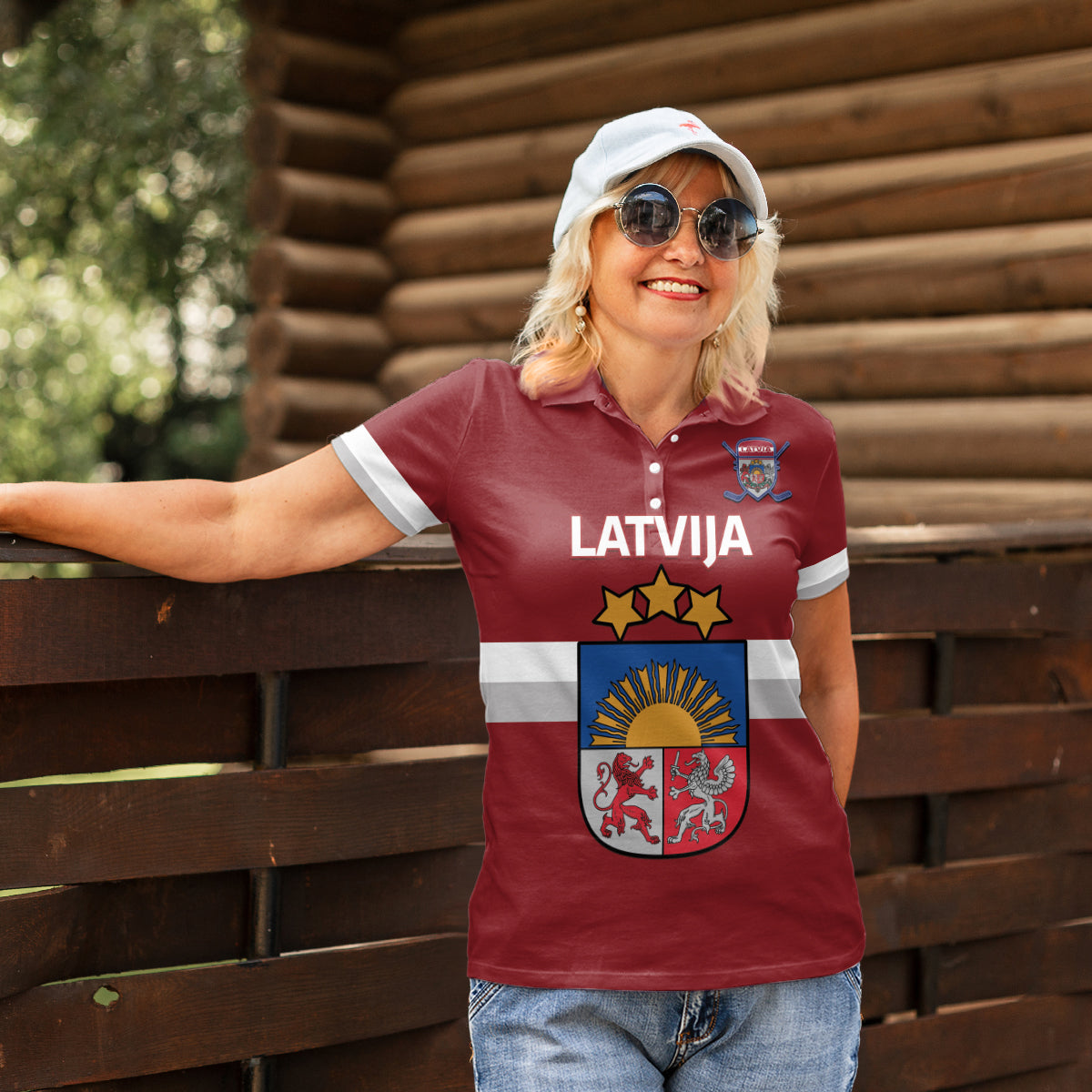 Custom Latvia Hockey Women Polo Shirt 2024 Go Latvija - Wonder Print Shop