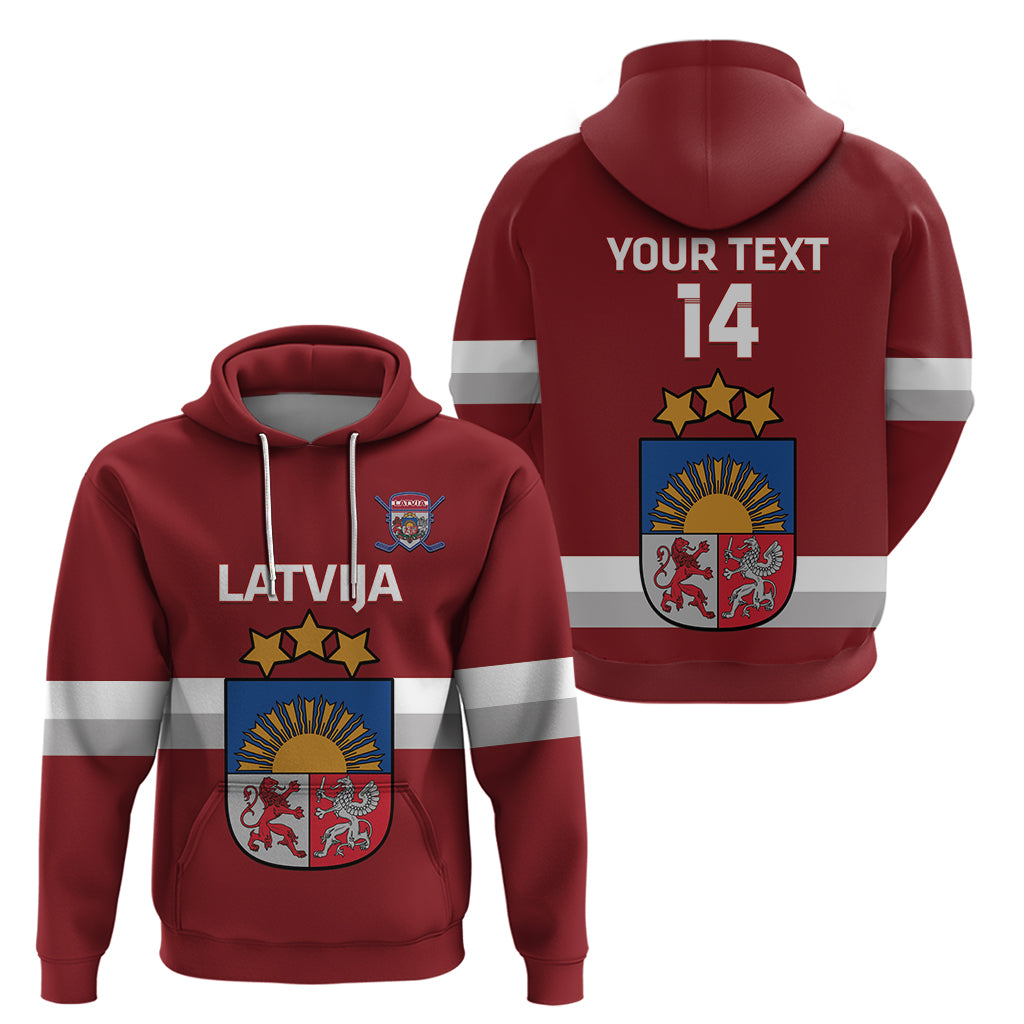 Custom Latvia Hockey Zip Hoodie 2024 Go Latvija - Wonder Print Shop
