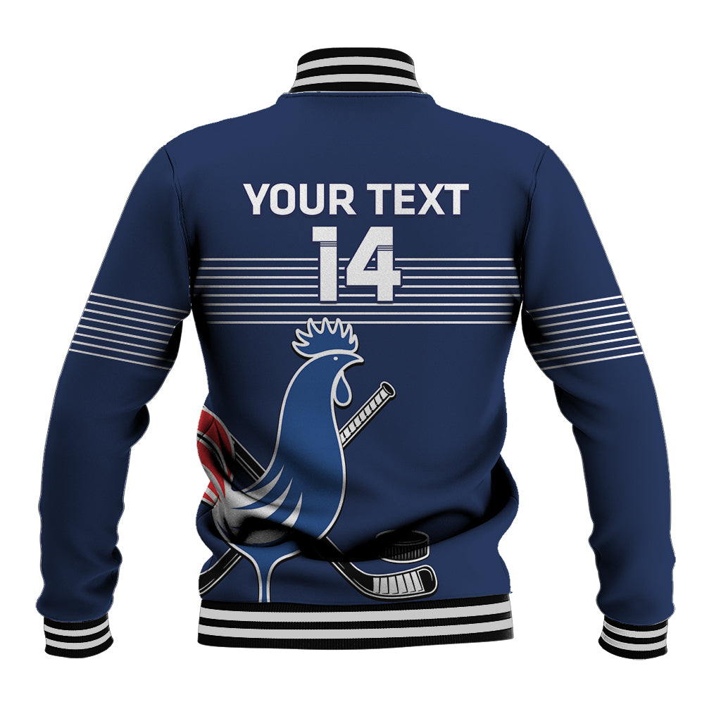 Custom France Hockey Baseball Jacket Francaise Gallic Rooster - Wonder Print Shop