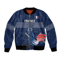 Custom France Hockey Bomber Jacket Francaise Gallic Rooster - Wonder Print Shop