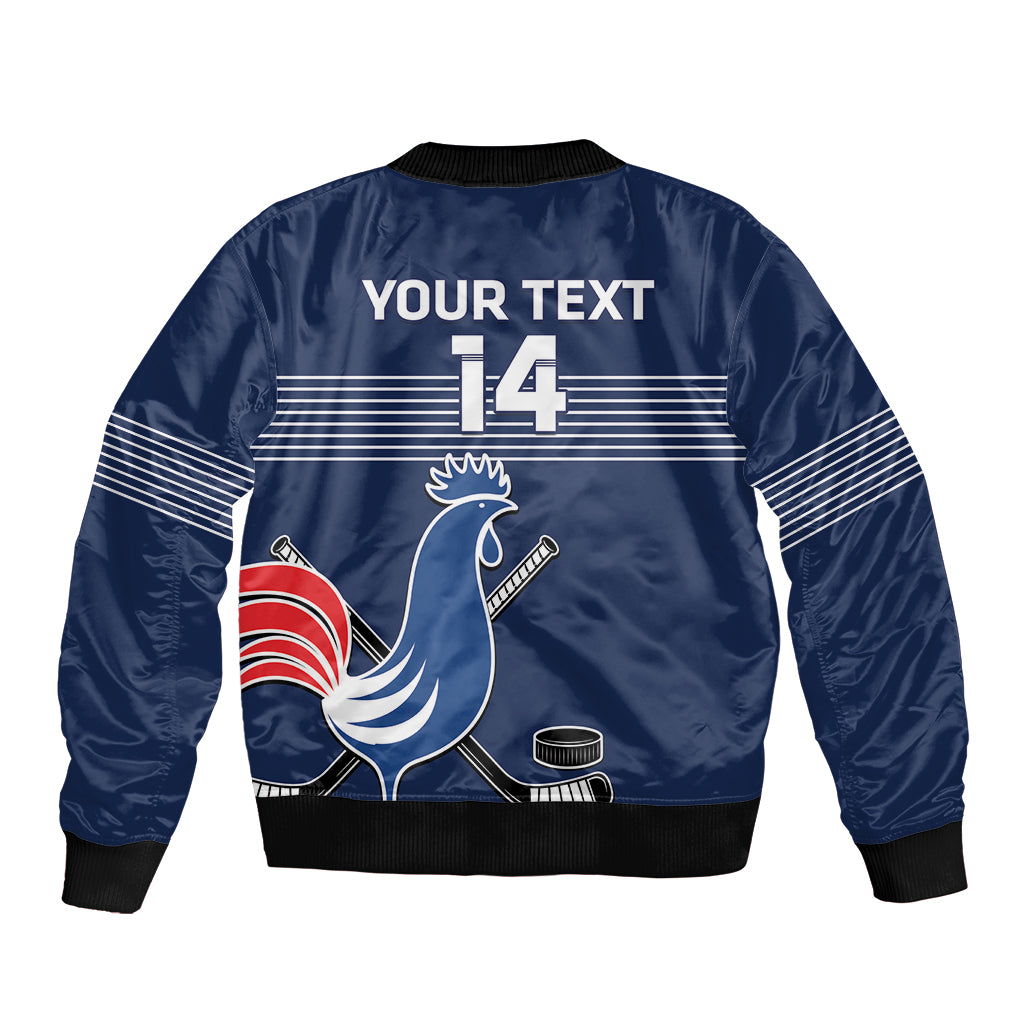 Custom France Hockey Bomber Jacket Francaise Gallic Rooster - Wonder Print Shop