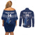 Custom France Hockey Couples Matching Off Shoulder Short Dress and Long Sleeve Button Shirt Francaise Gallic Rooster