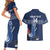 Custom France Hockey Couples Matching Short Sleeve Bodycon Dress and Hawaiian Shirt Francaise Gallic Rooster