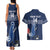 Custom France Hockey Couples Matching Tank Maxi Dress and Hawaiian Shirt Francaise Gallic Rooster - Wonder Print Shop