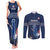 Custom France Hockey Couples Matching Tank Maxi Dress and Long Sleeve Button Shirt Francaise Gallic Rooster - Wonder Print Shop