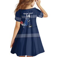 Custom France Hockey Family Matching Long Sleeve Bodycon Dress and Hawaiian Shirt Francaise Gallic Rooster - Wonder Print Shop