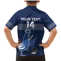 Custom France Hockey Family Matching Mermaid Dress and Hawaiian Shirt Francaise Gallic Rooster - Wonder Print Shop