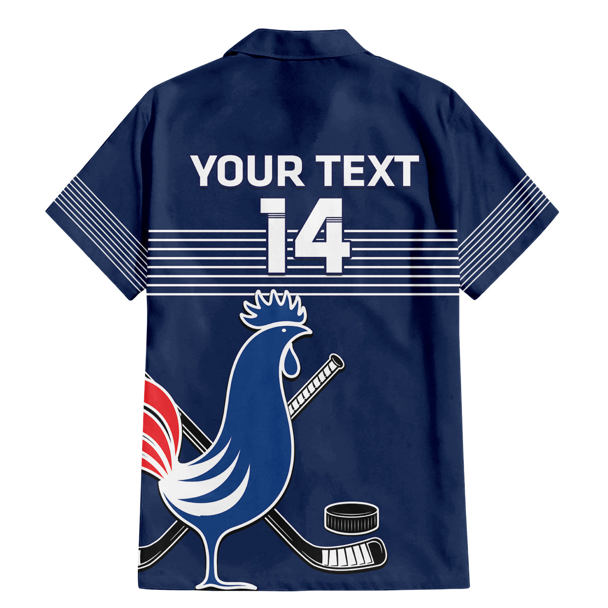 Custom France Hockey Family Matching Mermaid Dress and Hawaiian Shirt Francaise Gallic Rooster - Wonder Print Shop