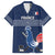Custom France Hockey Family Matching Off The Shoulder Long Sleeve Dress and Hawaiian Shirt Francaise Gallic Rooster