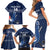 Custom France Hockey Family Matching Short Sleeve Bodycon Dress and Hawaiian Shirt Francaise Gallic Rooster