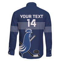 Custom France Hockey Family Matching Short Sleeve Bodycon Dress and Hawaiian Shirt Francaise Gallic Rooster - Wonder Print Shop