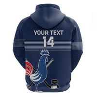 Custom France Hockey Hoodie Francaise Gallic Rooster - Wonder Print Shop