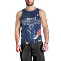 Custom France Hockey Men Tank Top Francaise Gallic Rooster - Wonder Print Shop