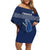 Custom France Hockey Off Shoulder Short Dress Francaise Gallic Rooster - Wonder Print Shop