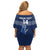 Custom France Hockey Off Shoulder Short Dress Francaise Gallic Rooster - Wonder Print Shop