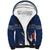 Custom France Hockey Sherpa Hoodie Francaise Gallic Rooster - Wonder Print Shop