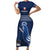 Custom France Hockey Short Sleeve Bodycon Dress Francaise Gallic Rooster - Wonder Print Shop