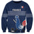 Custom France Hockey Sweatshirt Francaise Gallic Rooster