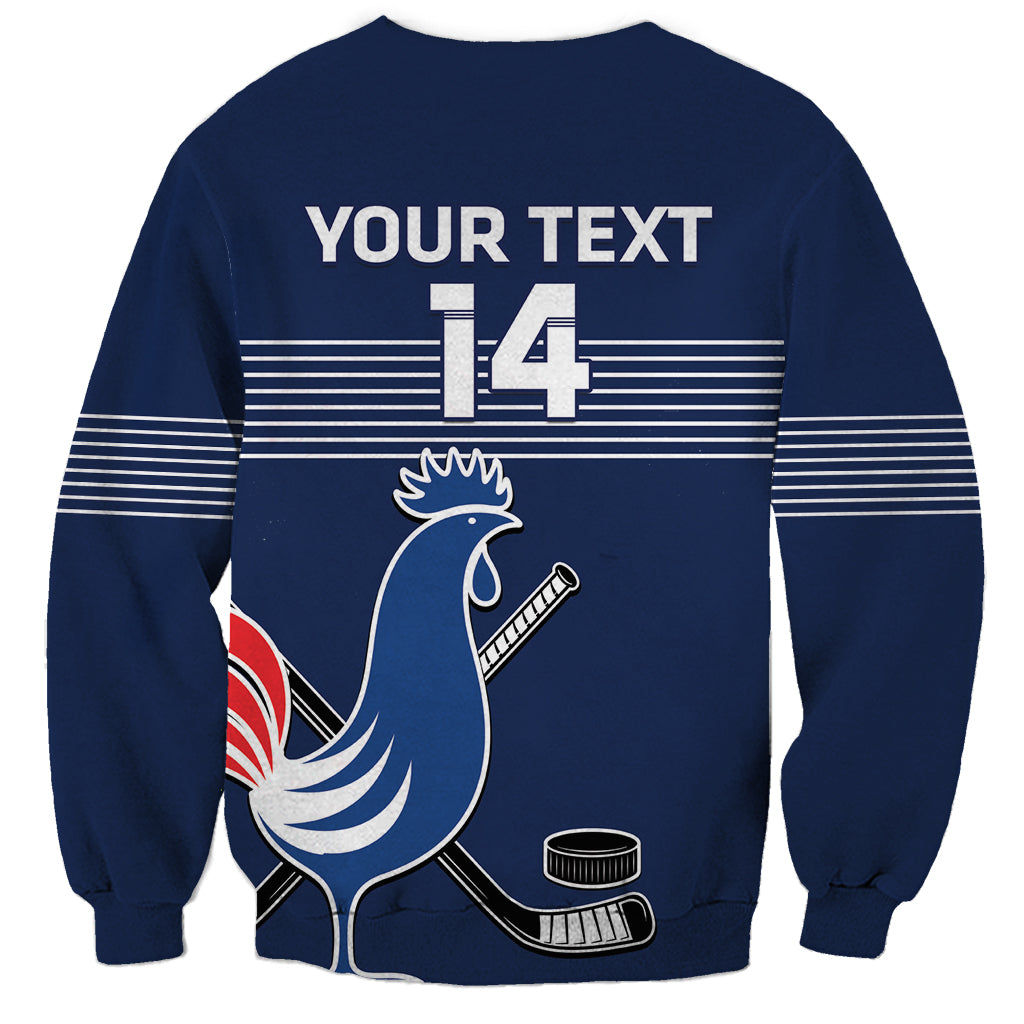 Custom France Hockey Sweatshirt Francaise Gallic Rooster - Wonder Print Shop