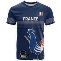 Custom France Hockey T Shirt Francaise Gallic Rooster - Wonder Print Shop