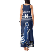 Custom France Hockey Tank Maxi Dress Francaise Gallic Rooster - Wonder Print Shop
