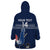 Custom France Hockey Wearable Blanket Hoodie Francaise Gallic Rooster - Wonder Print Shop
