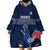 Custom France Hockey Wearable Blanket Hoodie Francaise Gallic Rooster