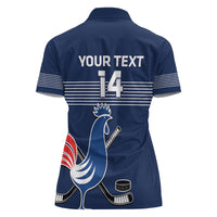 Custom France Hockey Women Polo Shirt Francaise Gallic Rooster - Wonder Print Shop