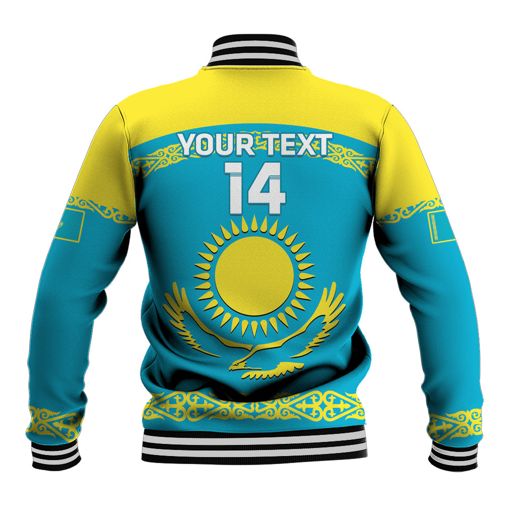 Custom Kazakhstan Hockey Baseball Jacket 2024 Go Kazakh - Wonder Print Shop