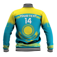 Custom Kazakhstan Hockey Baseball Jacket 2024 Go Kazakh - Wonder Print Shop