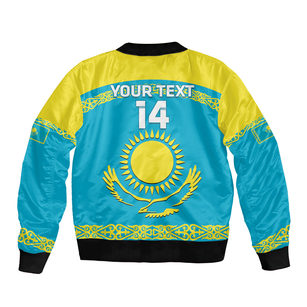 Custom Kazakhstan Hockey Bomber Jacket 2024 Go Kazakh - Wonder Print Shop