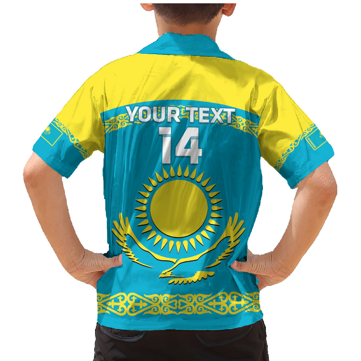 Custom Kazakhstan Hockey Family Matching Mermaid Dress and Hawaiian Shirt 2024 Go Kazakh - Wonder Print Shop