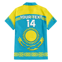 Custom Kazakhstan Hockey Family Matching Puletasi and Hawaiian Shirt 2024 Go Kazakh - Wonder Print Shop