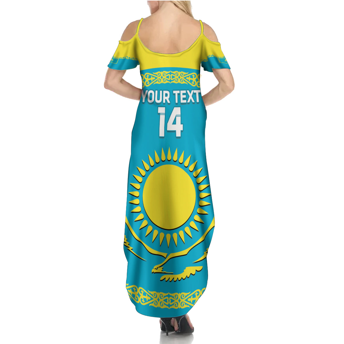Custom Kazakhstan Hockey Family Matching Summer Maxi Dress and Hawaiian Shirt 2024 Go Kazakh - Wonder Print Shop