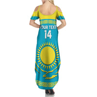 Custom Kazakhstan Hockey Family Matching Summer Maxi Dress and Hawaiian Shirt 2024 Go Kazakh - Wonder Print Shop