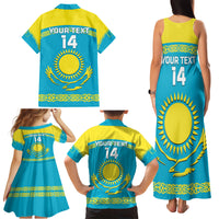 Custom Kazakhstan Hockey Family Matching Tank Maxi Dress and Hawaiian Shirt 2024 Go Kazakh - Wonder Print Shop