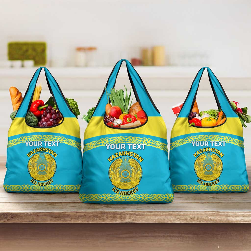 Custom Kazakhstan Hockey Grocery Bag Go Kazakh LT14