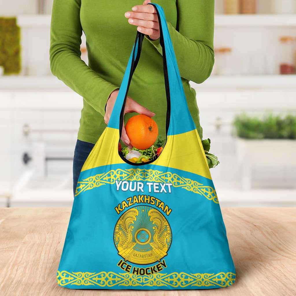 Custom Kazakhstan Hockey Grocery Bag Go Kazakh LT14