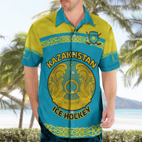 Custom Kazakhstan Hockey Hawaiian Shirt 2024 Go Kazakh - Wonder Print Shop