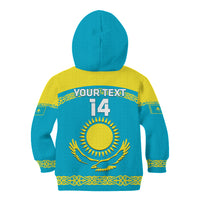 Custom Kazakhstan Hockey Kid Hoodie 2024 Go Kazakh - Wonder Print Shop