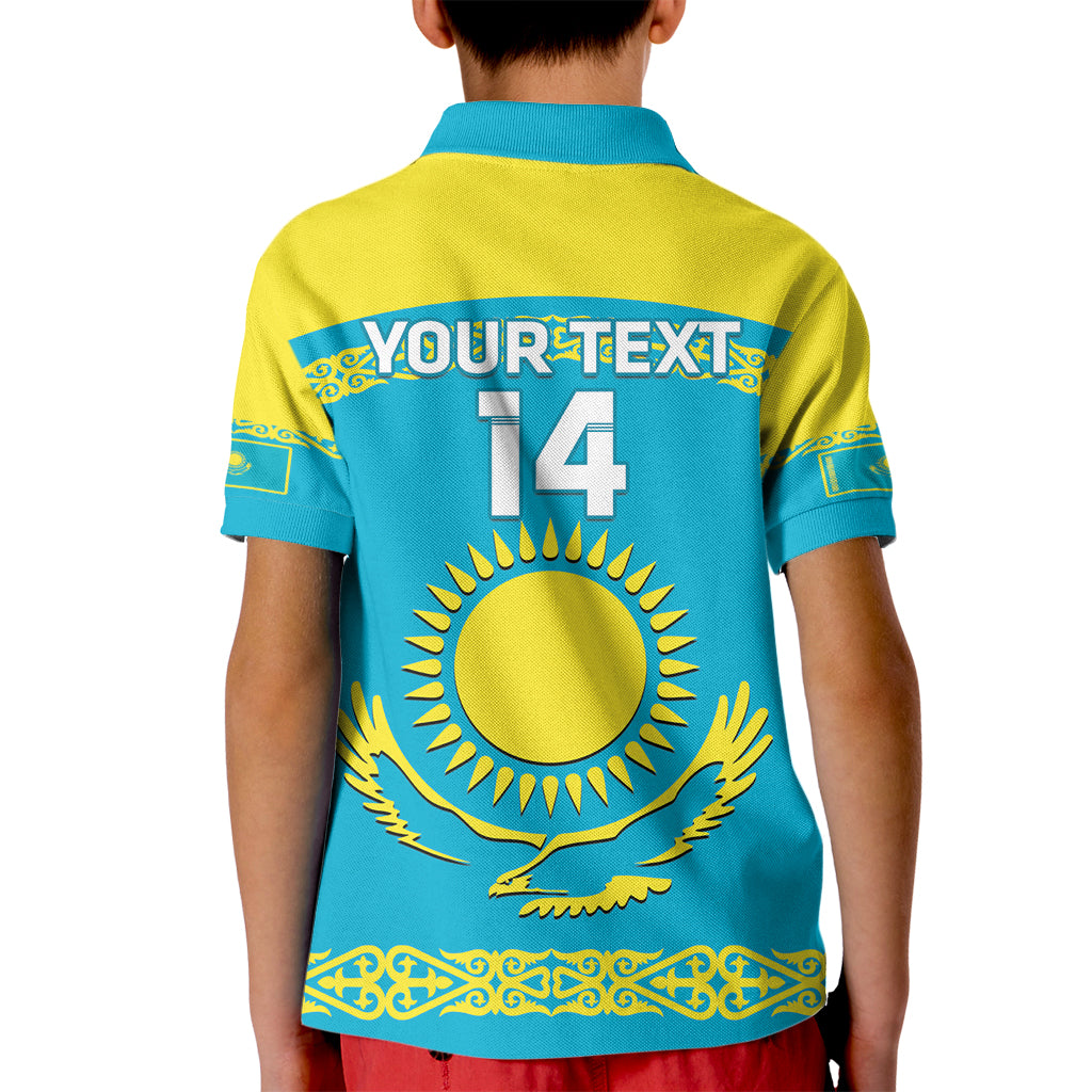Custom Kazakhstan Hockey Kid Polo Shirt 2024 Go Kazakh - Wonder Print Shop
