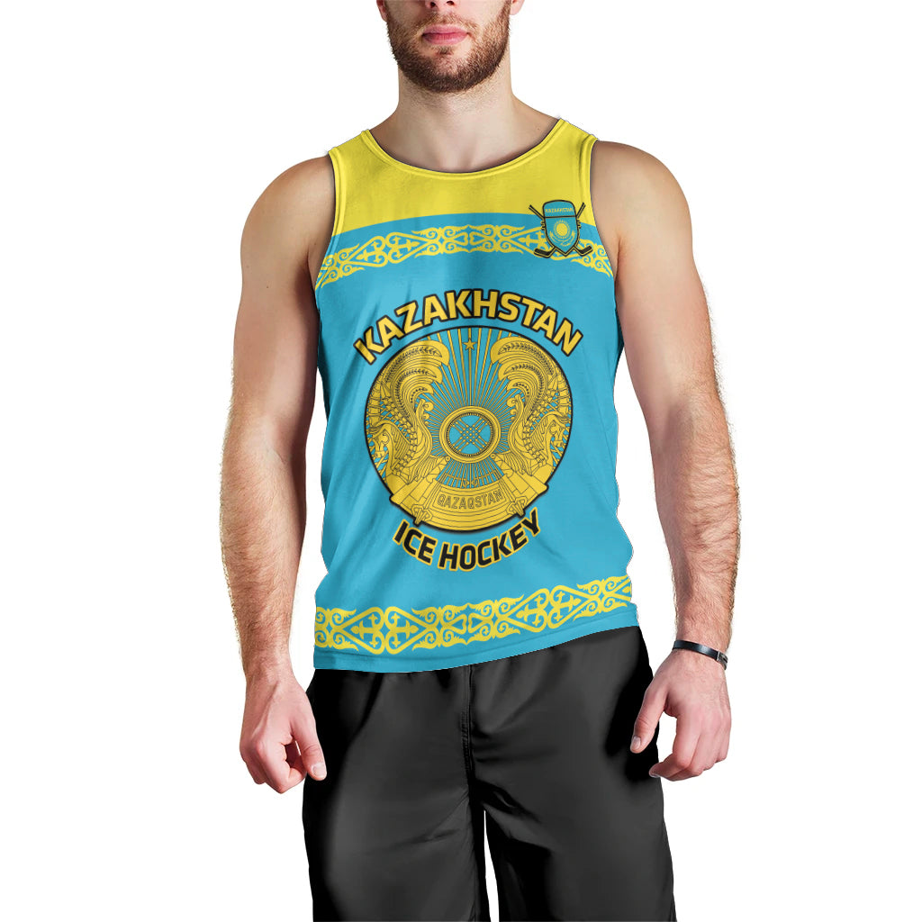 Custom Kazakhstan Hockey Men Tank Top 2024 Go Kazakh - Wonder Print Shop