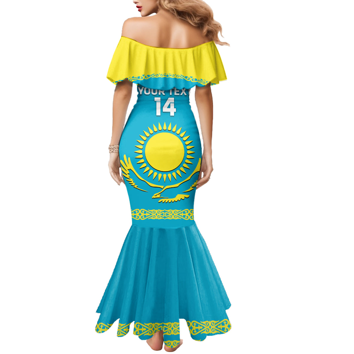 Custom Kazakhstan Hockey Mermaid Dress 2024 Go Kazakh - Wonder Print Shop