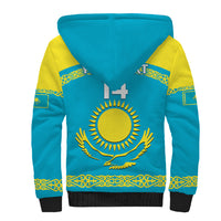 Custom Kazakhstan Hockey Sherpa Hoodie 2024 Go Kazakh - Wonder Print Shop