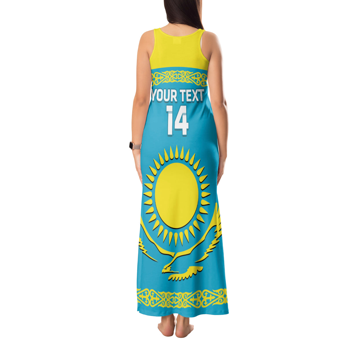 Custom Kazakhstan Hockey Tank Maxi Dress 2024 Go Kazakh - Wonder Print Shop