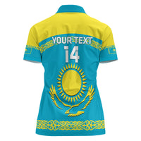 Custom Kazakhstan Hockey Women Polo Shirt 2024 Go Kazakh - Wonder Print Shop