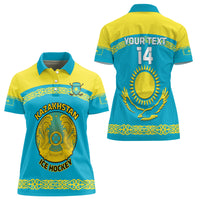 Custom Kazakhstan Hockey Women Polo Shirt 2024 Go Kazakh - Wonder Print Shop