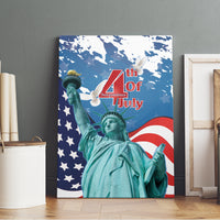 United States 4th Of July Canvas Wall Art USA Statue of Liberty Proud - Wonder Print Shop