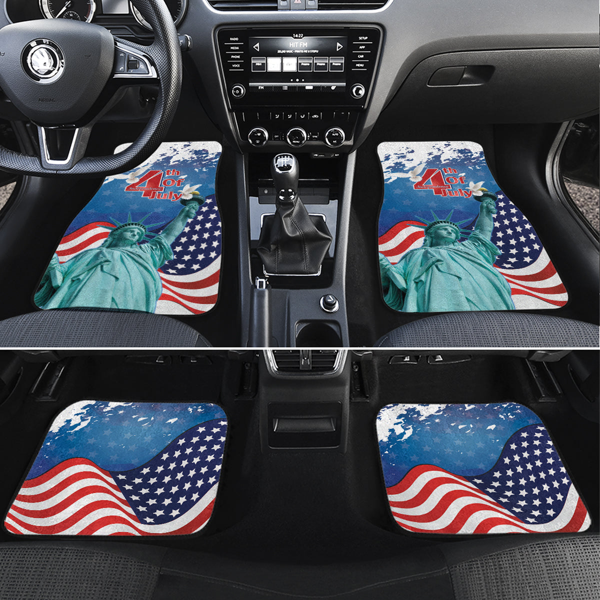 United States 4th Of July Car Mats USA Statue of Liberty Proud - Wonder Print Shop